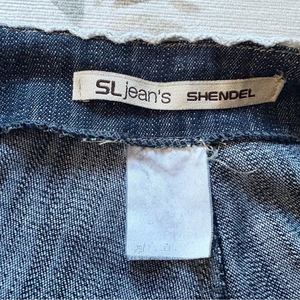 SL Jean’s Shendel | Vintage Y2K Dark Wash Lace Trim Grunge Goth Flare Jeans - Picture 5 of 8